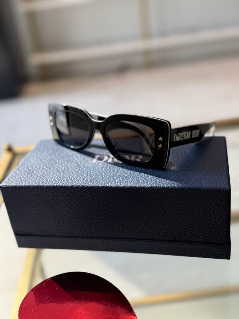 CHRISTIAN DIOR BLACK/WHITE SUNGLASSES