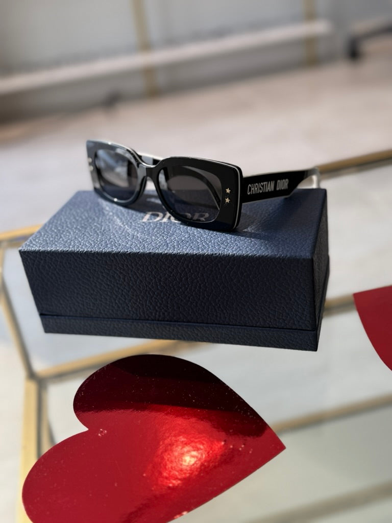 CHRISTIAN DIOR BLACK/WHITE SUNGLASSES
