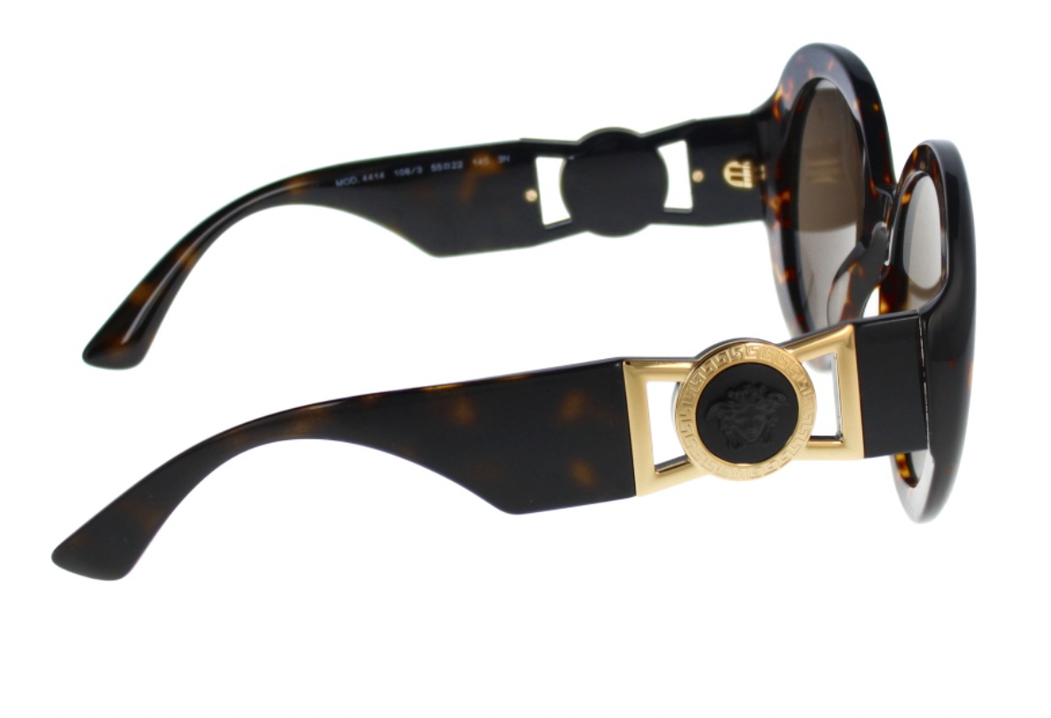 VERSACE WOMENS TORTOISE SUNGLASSES 55-22