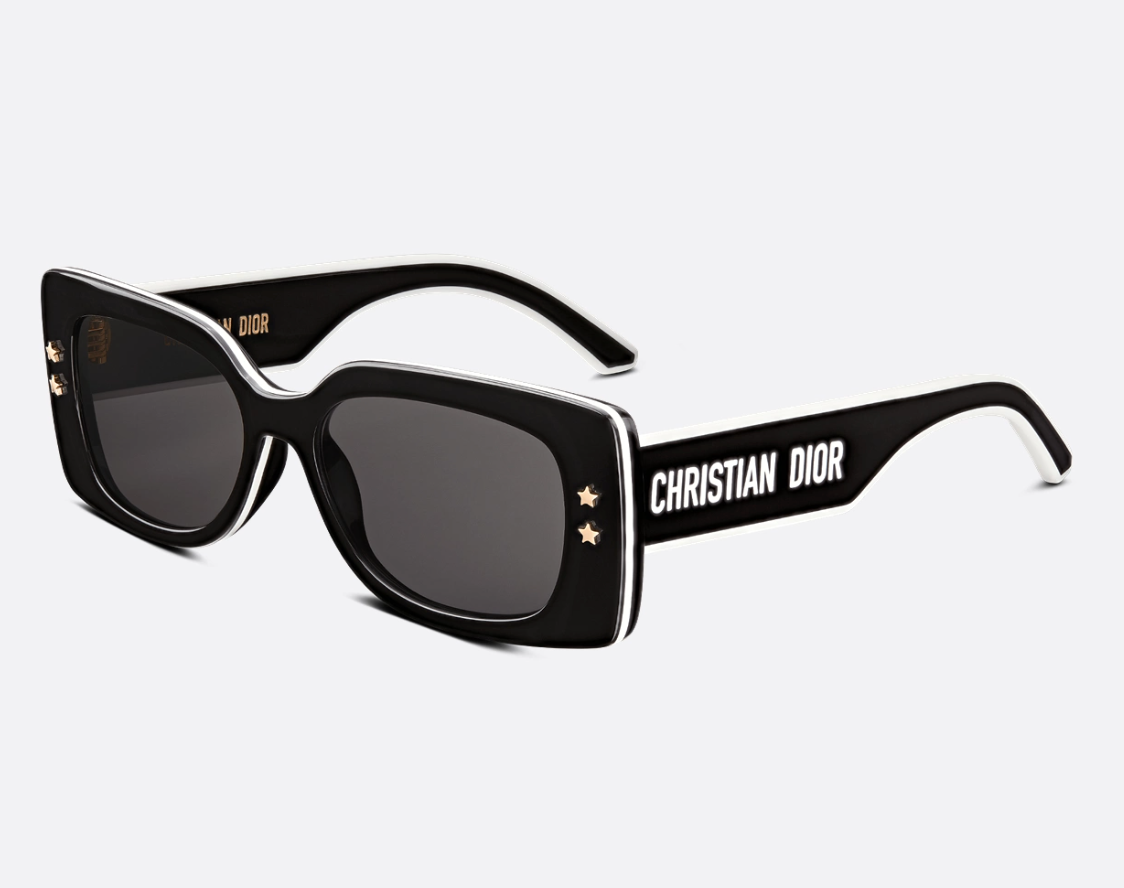 CHRISTIAN DIOR BLACK/WHITE SUNGLASSES